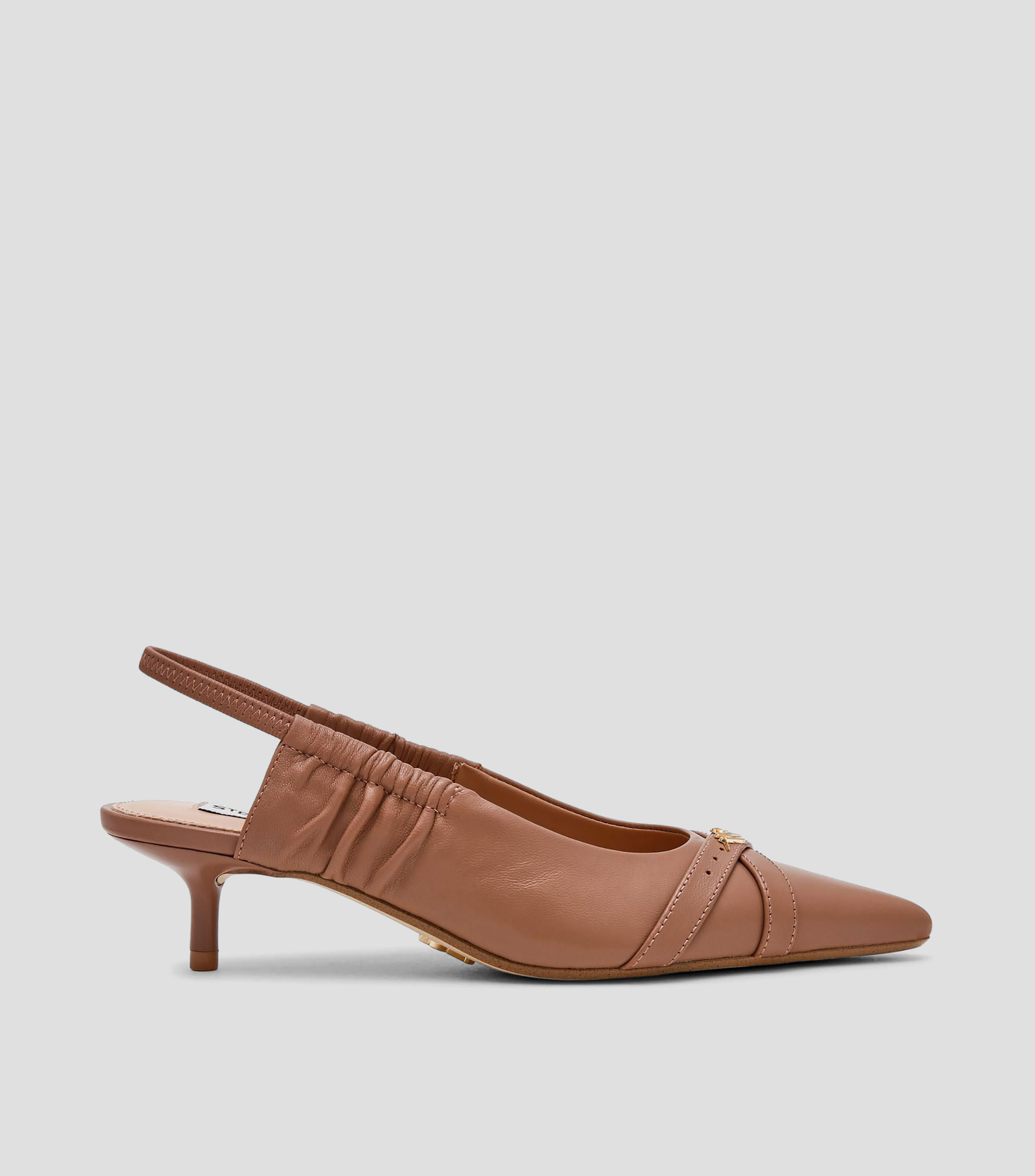 Zapatillas Slingback con tacón bajo delgado Mujer